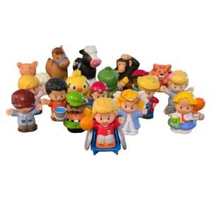 Mix Lot Of 19 Little people Fisher Price Little People Figures Animals